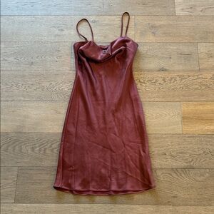 Express Burgundy Slip Dress